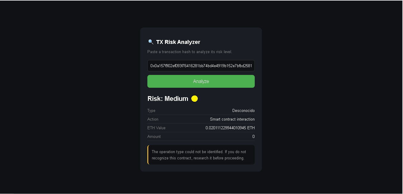 ETH Risk Analyzer